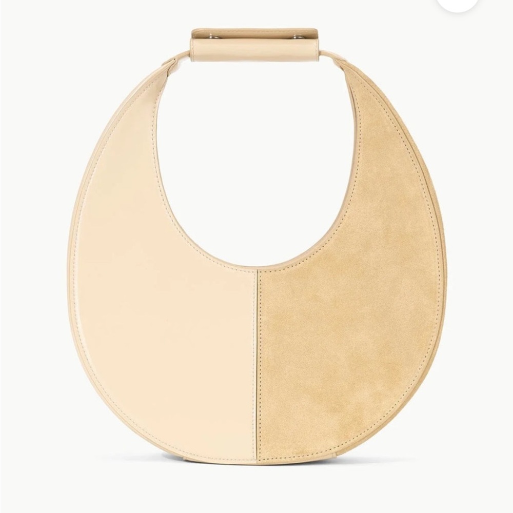 STAUD Moon Split Tote Bag - Beige NWT